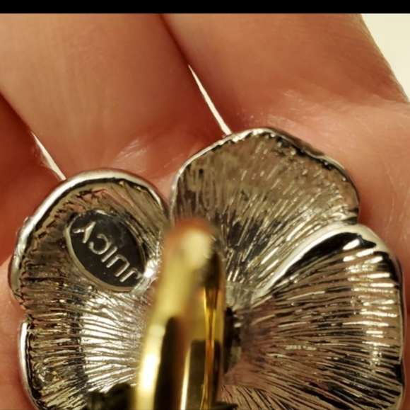 COPY - New no tag Juicy Couture yellow flower floral ring size 8 - Picture 5 of 7